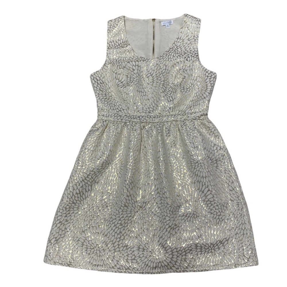 Charming Charlie Sleeveless Dress Women’s M Metallic Gold A Line Casual Mini